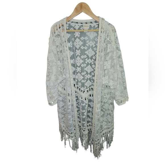 Chicos Vintage Embroidered Kimono Fairy Costal Cowgirl Grandma 70s Cottagecore - Picture 2 of 4